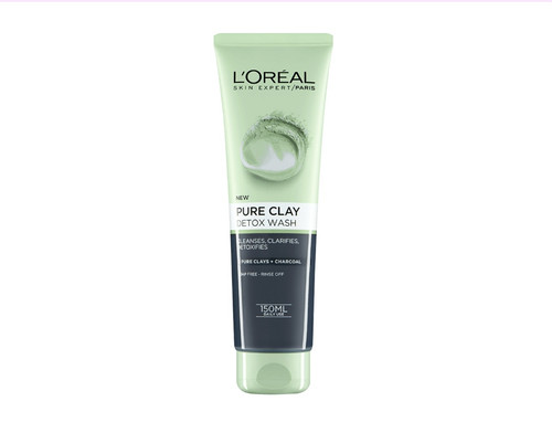 ژل شستشو صورت خاک رس و زغال لورالL’Oreal Paris Pure Clay Charcoal Detox (فروش نقدی)